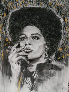 Kathleen Cleaver in a moment of contemplation by Susan Bryan