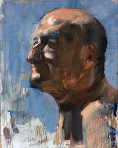 Oil Sketch of Barrie by Mick McNicholas