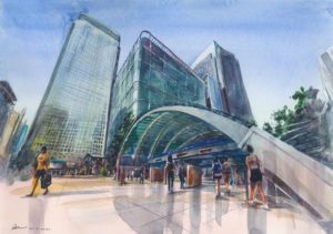 Canary Wharf Underground Station by Leonard Tan