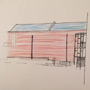 Drawing of a Terraced House by Holly Dyas