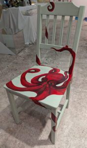 Octopus on Chair by Alice Fordyce