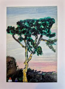 Tree at Sunset. After the opera at the Grange Festival by Gordon Stewart