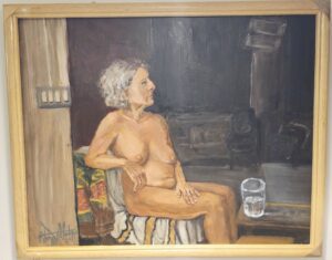 Woman Sitting by Yohannes Medfu